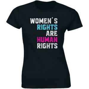 Women's Rights Are Human Rights Slogan Tee T-shirt